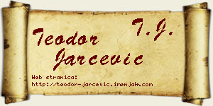 Teodor Jarčević vizit kartica